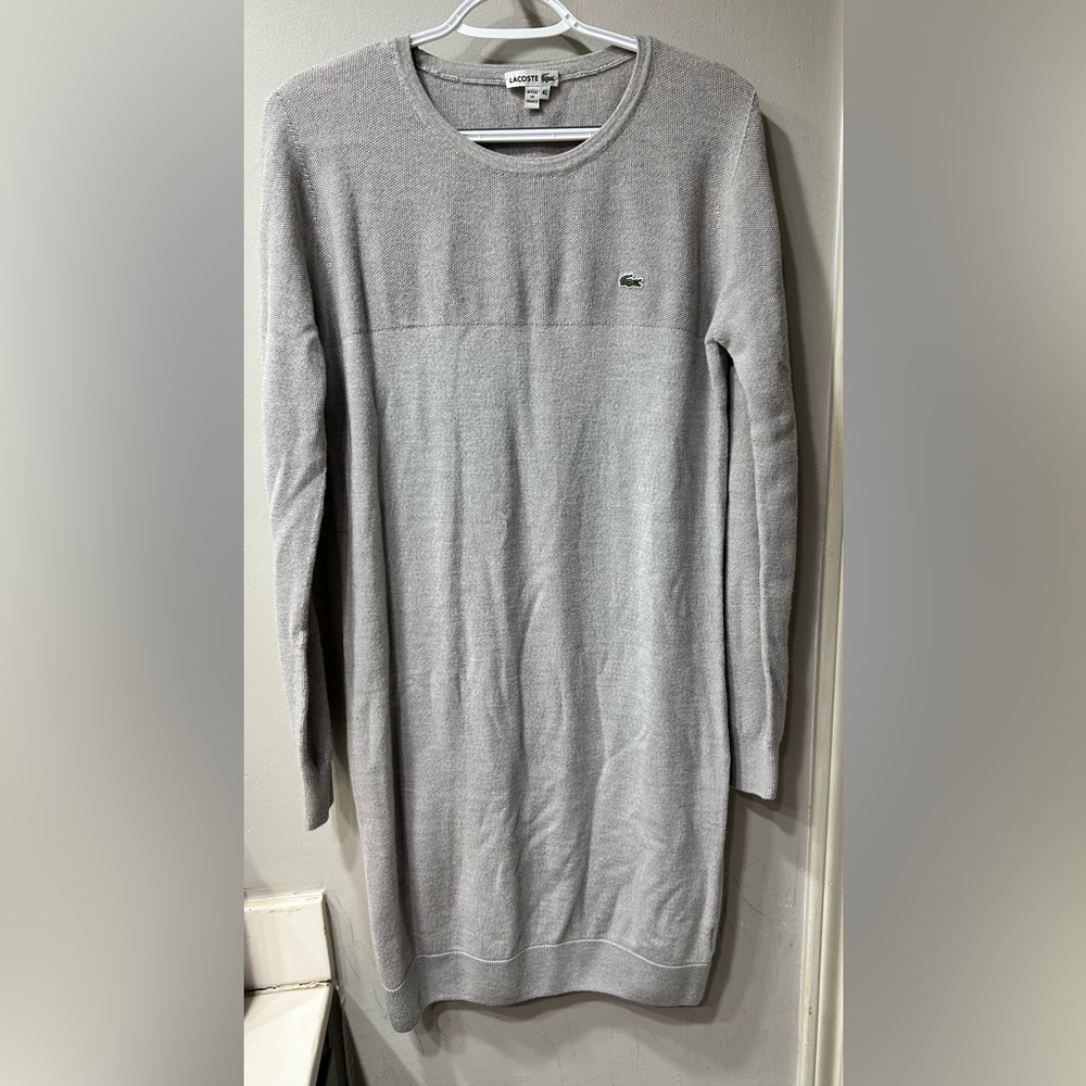 Lacoste Wool long Sleeve Mini  Dress / Size 40